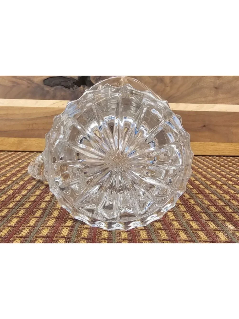 Crystal Pitcher With Diamond Cut Design By Gorham - 8